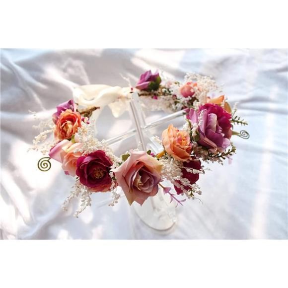 DDazzling Women Flower Headband Wreath Crown Floral Wedding Garland main image 7
